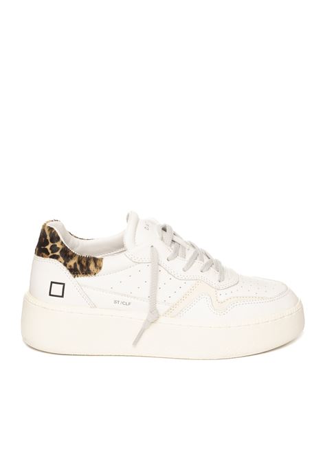 sneaker step calf bianco/leopardato D.A.T.E. | STEP DCALF-WHT/LEOP